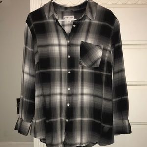 2X plaid button down